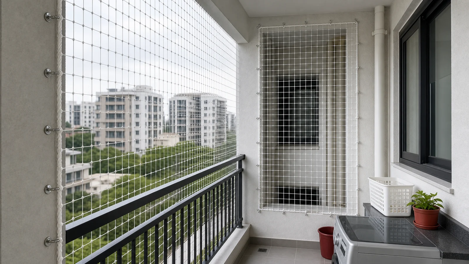Pigeon Net for Utility Openings in Bellandur